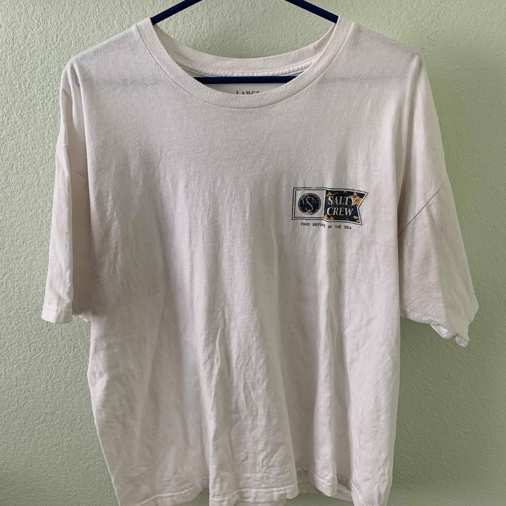 Salty Crew Men's White T-Shirt Size Large